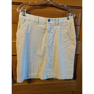 Merona Skirt Size  4 Tan Khaki Corduroy Slit Modest Stretch Womens